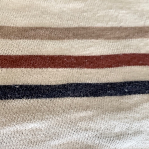 Abercrombie & Fitch Ivory White Striped 100% Cotton Cropped Top - Picture 12 of 14